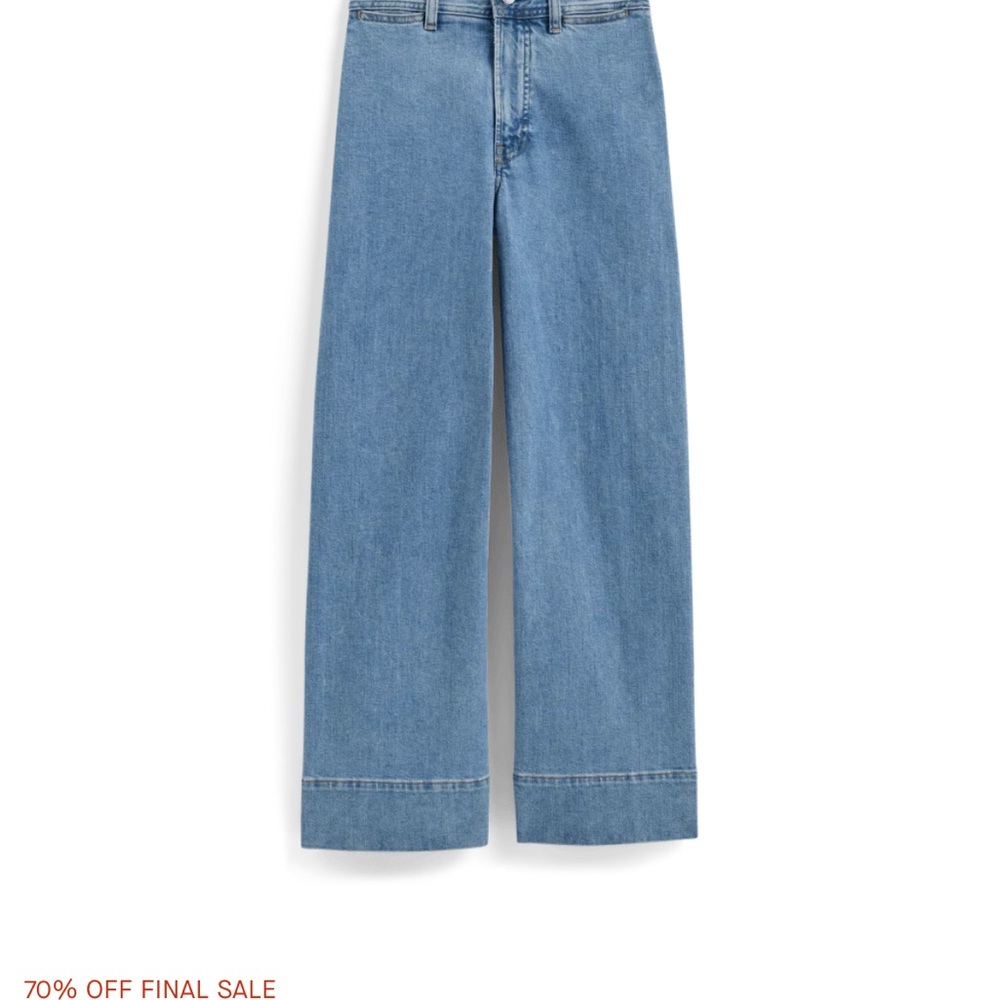 Everlane Mariner Crop Wide Leg Jeans-Shallow Beach Wash